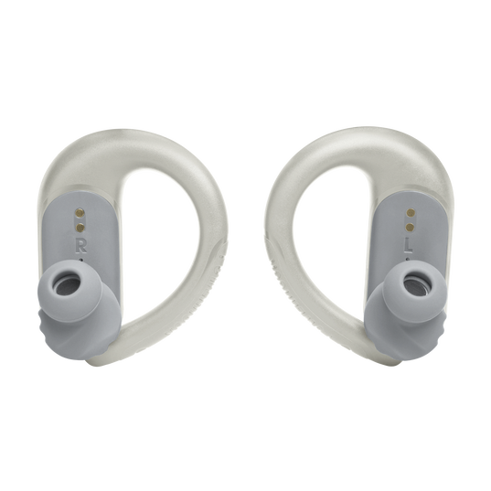 JBL Endurance Peak 3 - White - Dust and water proof True Wireless active earbuds - Back